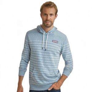 Vineyard Vines men’s shep striped blue and white hoodie size M